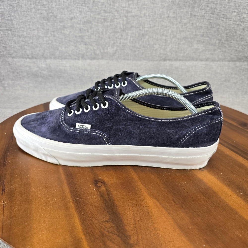 Vans Authentic Navy Blue Suede Low Top Sneakers Mens 11.5 507452 Skate Shoes - Picture 2 of 15